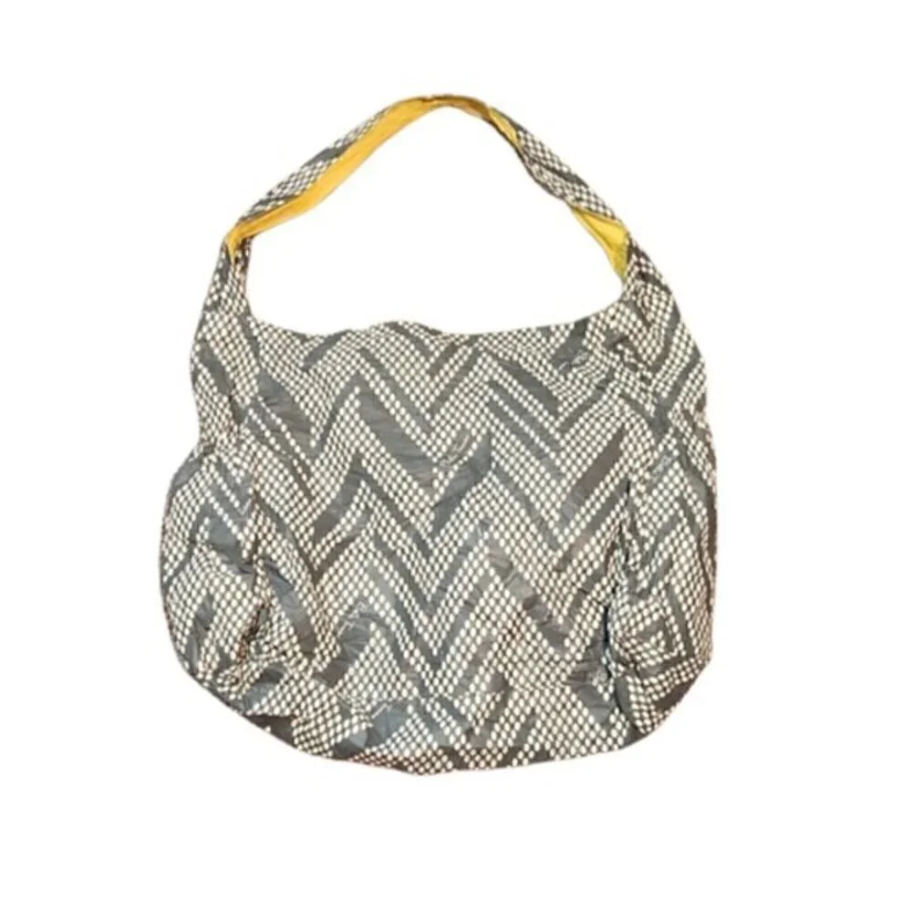 [Bella Tunno] Gray, Yellow & White Diaper Bag